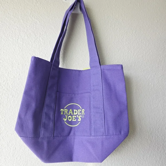Trader Joe's Mini Purple Tote Bag - Picture 3 of 3